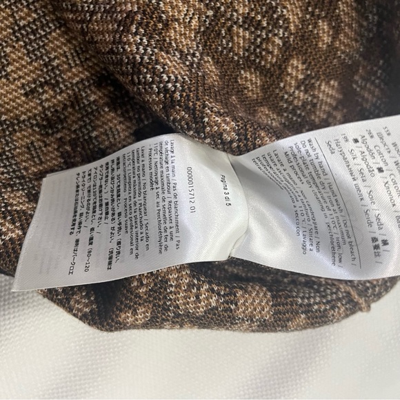 RED VALENTINO Leopard Print Long Sleeve Mini Sweater Dress Size M - Picture 9 of 10